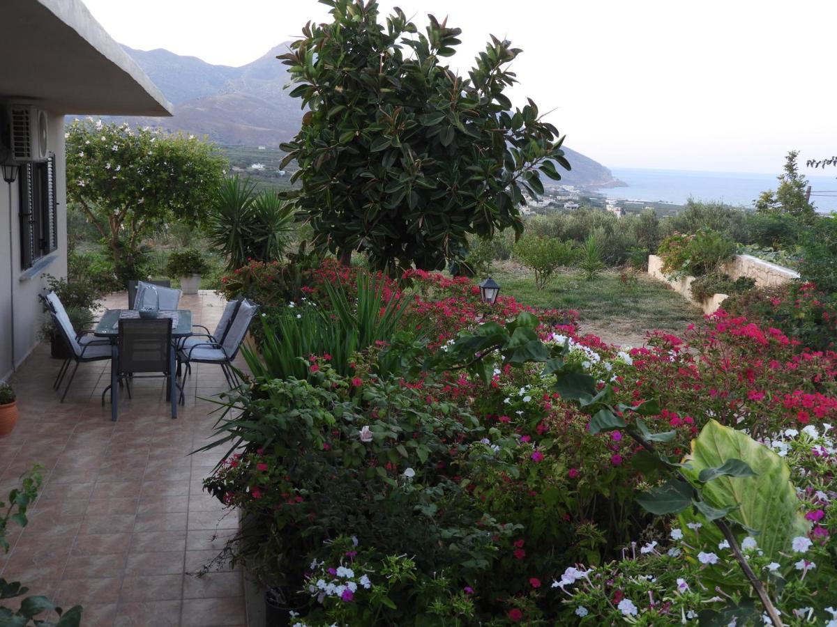 Chrissi'S House With Garden And Sea View Zerviana Villa Kissamos Luaran gambar