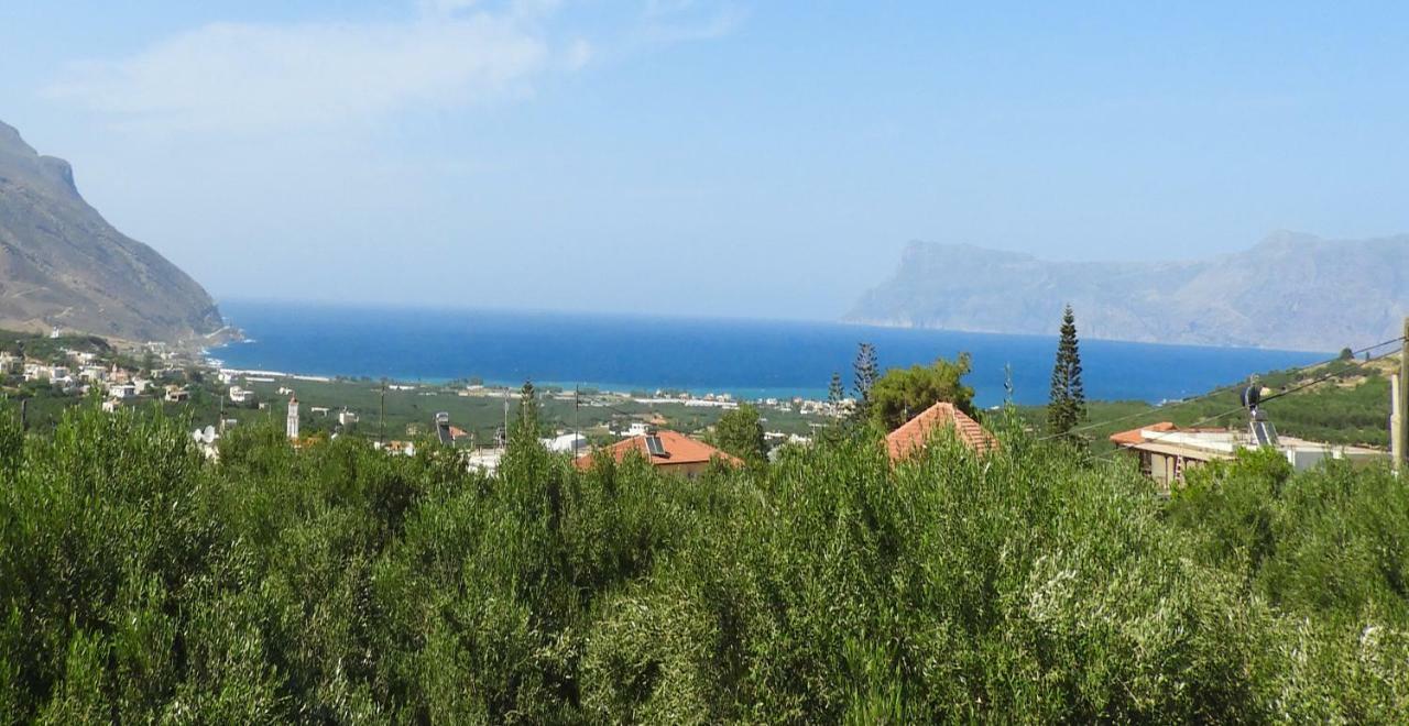 Chrissi'S House With Garden And Sea View Zerviana Villa Kissamos Luaran gambar